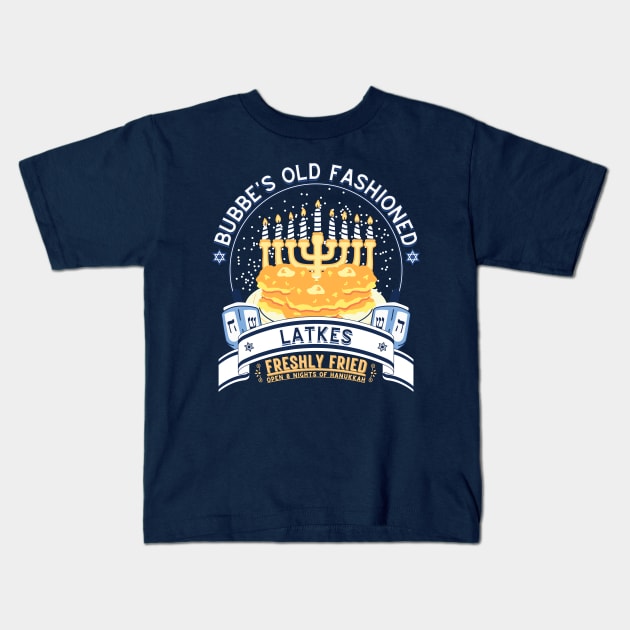 Bubbe's Latkes Kids T-Shirt by GiveMeThatPencil